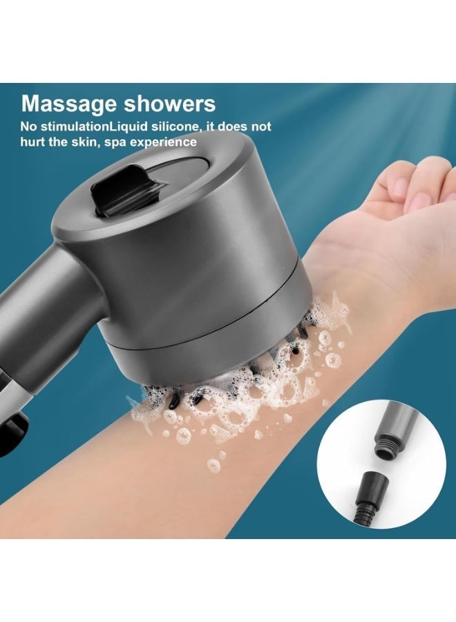 Eworld Handheld Filtered Massage Shower Head, Enjoy High Pressure, Impurity Removal, Hair Fall Prevention, and 3 Soothing Spray Modes. - Image 3